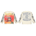 ROUGHPLAY Vintage Washed Astronaut Graphic Oversized Long Sleeve T-Shirt