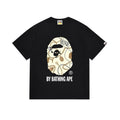 BAPE Chain Pattern Ape Head Graphic T-Shirt Black