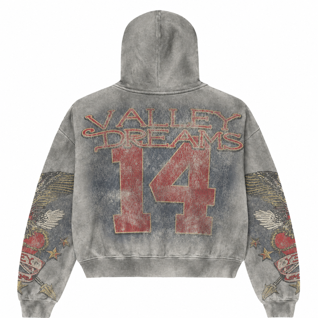 Vale Forever Nostalgia Zip Up Hoodie Cream