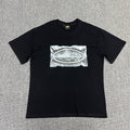 Silver Graphic Print Black T-Shirt Unisex Streetwear Casual Short Sleeve Tee