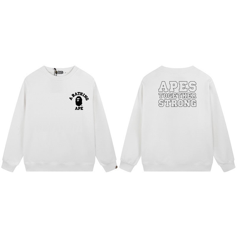 A BATHING APE Apes Together Strong Logo Crewneck Sweatshirt