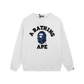 BAPE Blue Camo Ape Head Crewneck Sweatshirt White