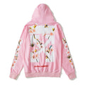 Off-White Floral Arrow Hoodie Pink