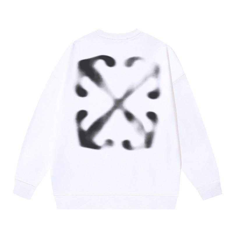 Off-White Blurred Arrow Graphic Sweatshirt White