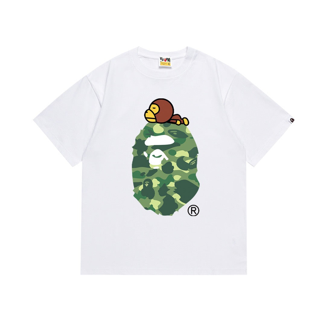 BAPE Green Camo Ape Head Graphic T-Shirt