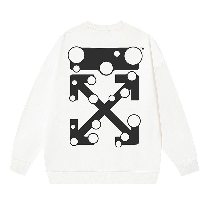 OFF WHITE Bubble Arrow Logo Crewneck Sweatshirt White