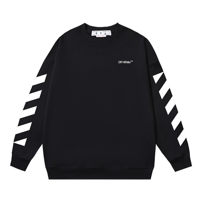 Off-White Diagonal Stripe Logo Sweatshirt Black