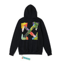 Off-White Colorful Arrow Graphic Hoodie Black