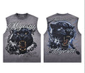 MAJESTIK Panther Graphic Sleeveless Streetwear T-Shirt