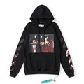 Off-White Black Graphic Artwork Hoodie