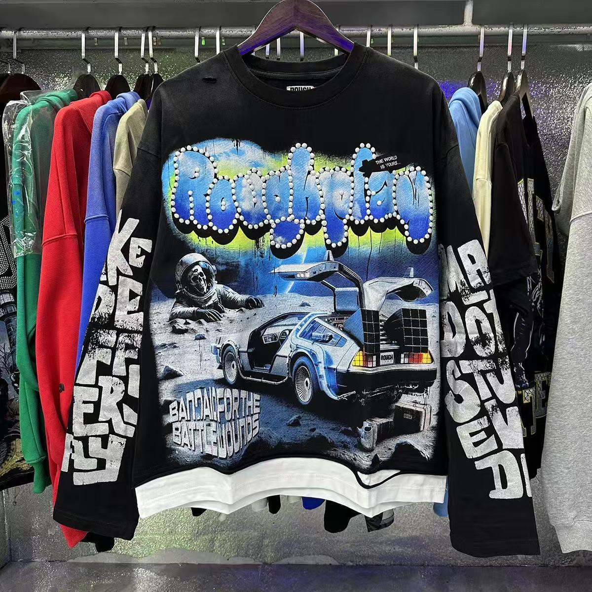 Roughplay Space Future Graphic Long Sleeve T-Shirt