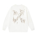 OFF WHITE Figure Print Crewneck Sweatshirt White
