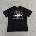 Black Graphic Print T-Shirt Unisex Streetwear Casual Short Sleeve Tee