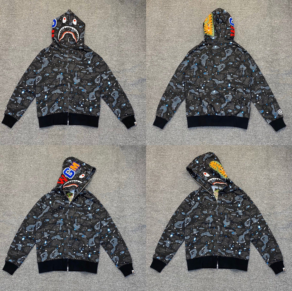 BAPE Shark Galaxy Camo Full Zip Hoodie