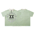 MAJESTIK Vintage Stripe Graphic Polo Shirt