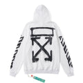 Off-White White Black Spray Arrow Hoodie