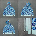 BAPE Shark Full Zip Hoodie Blue Camo Edition