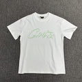 Light Green Graphic Print White T-Shirt Unisex Streetwear Casual Short Sleeve Tee