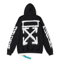 Off-White Black White Spray Arrow Hoodie