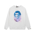 BAPE Blue Camo Ape Head Sakura Graphic Crewneck Sweatshirt