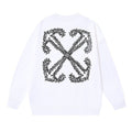 OFF WHITE Arrow Logo Crewneck Sweatshirt White