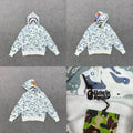 A BATHING APE ABC Camo Shark Full Zip Hoodie Blue White