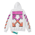 Off-White White Color Arrow Graphic Hoodie