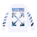 Off-White™ Blue Graphic Arrow Crewneck Sweatshirt