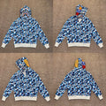 BAPE Shark Blue Camo Full Zip Hoodie