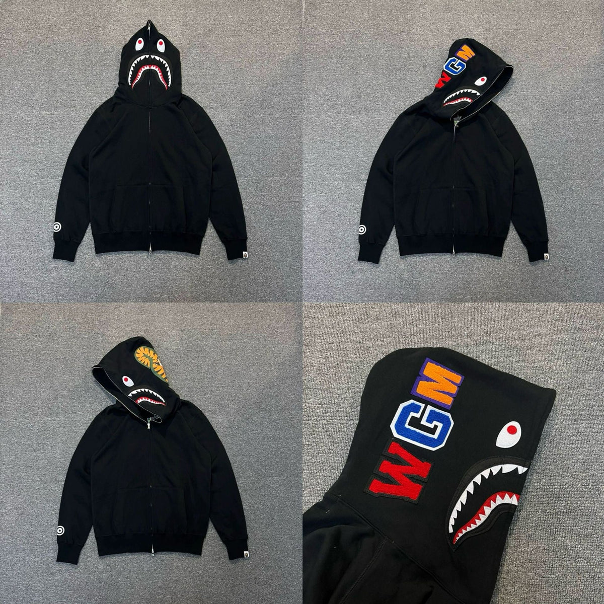 BAPE Shark Full Zip Hoodie Black Shark Edition