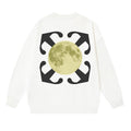 OFF WHITE Moon Arrow Logo Crewneck Sweatshirt White