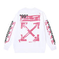 Off-White Pink Brush Arrow Graphic Sweatshirt White
