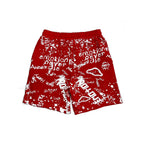 Red “Graffiti” Shorts