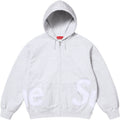 Supreme Big Logo Hooded Zip-Up Sweatshirt - Heather Grey