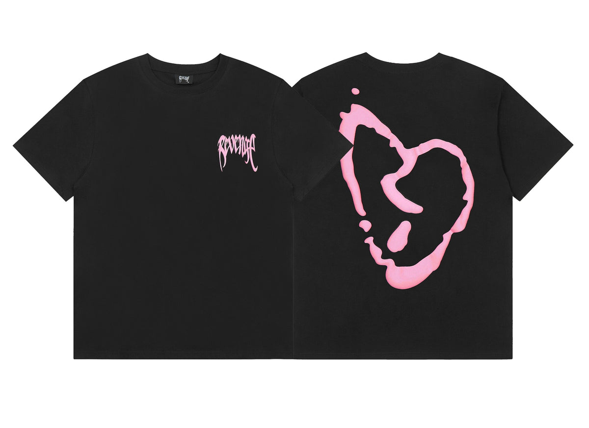 REVENGE Pink Skull Graphic T-Shirt