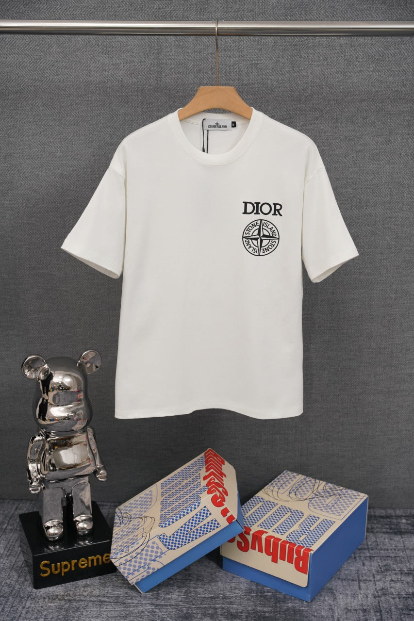 STONE ISLAND DIOR Compass Logo T-Shirt White