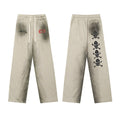 HELLSTAR Beige Skull Graphic Sweatpants