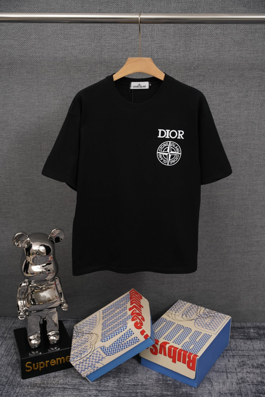 STONE ISLAND DIOR Compass Logo T-Shirt Black