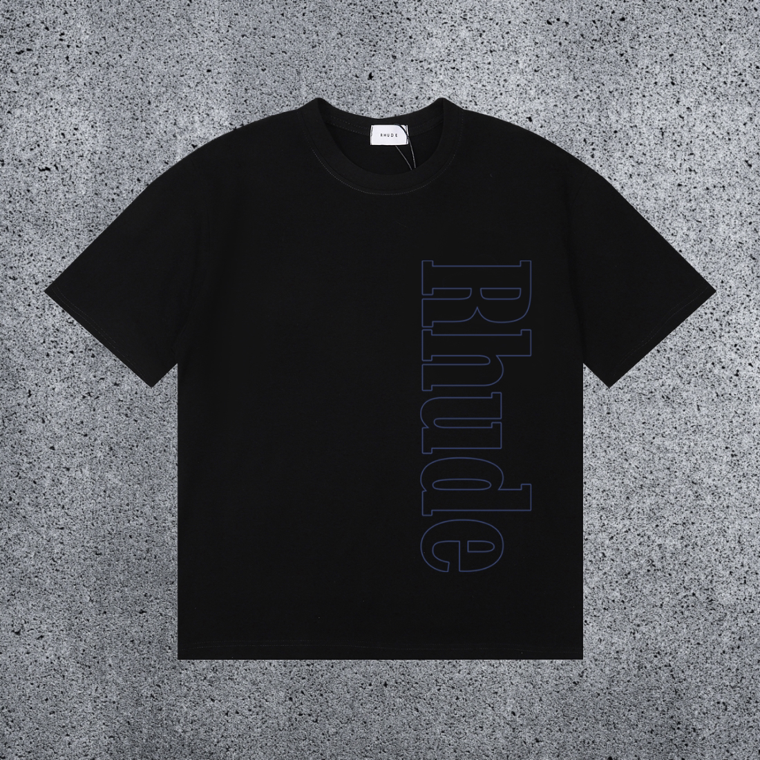RHUDE Vertical Logo T-Shirt – Black