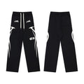 HELLSTAR Side Graphic Wide Leg Sweatpants Black