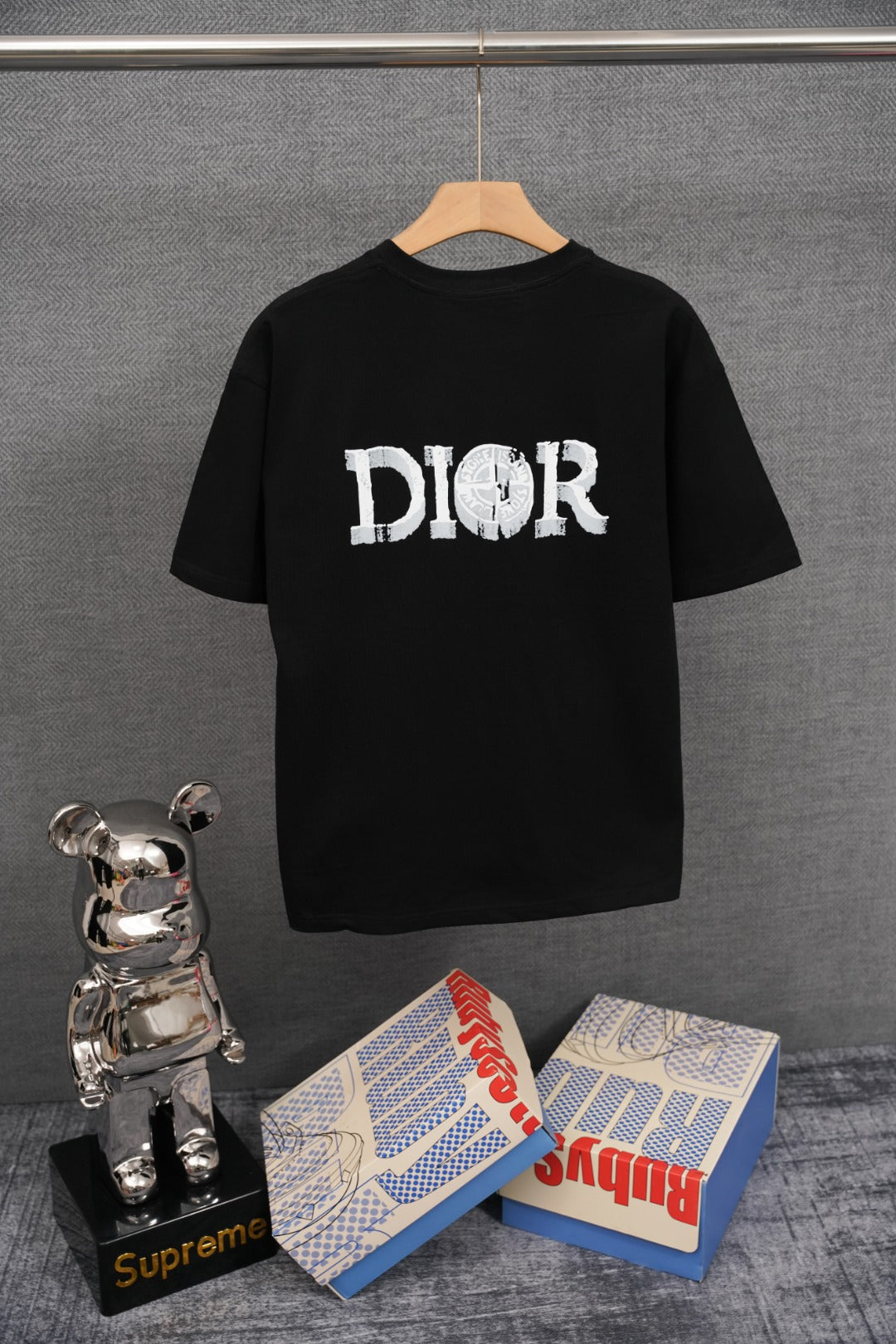 STONE ISLAND DIOR Vintage Back Logo T-Shirt Black