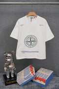 STONE ISLAND Oversized Compass Graphic T-Shirt White