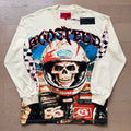 GodSpeed Skull Racer Graphic Long Sleeve T-Shirt
