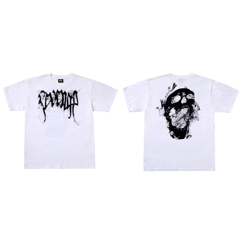 REVENGE Black Skull Graphic T-Shirt
