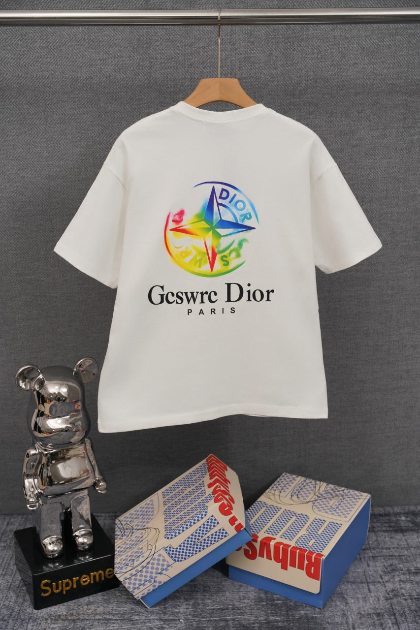 STONE ISLAND Rainbow Compass Back Print T-Shirt White