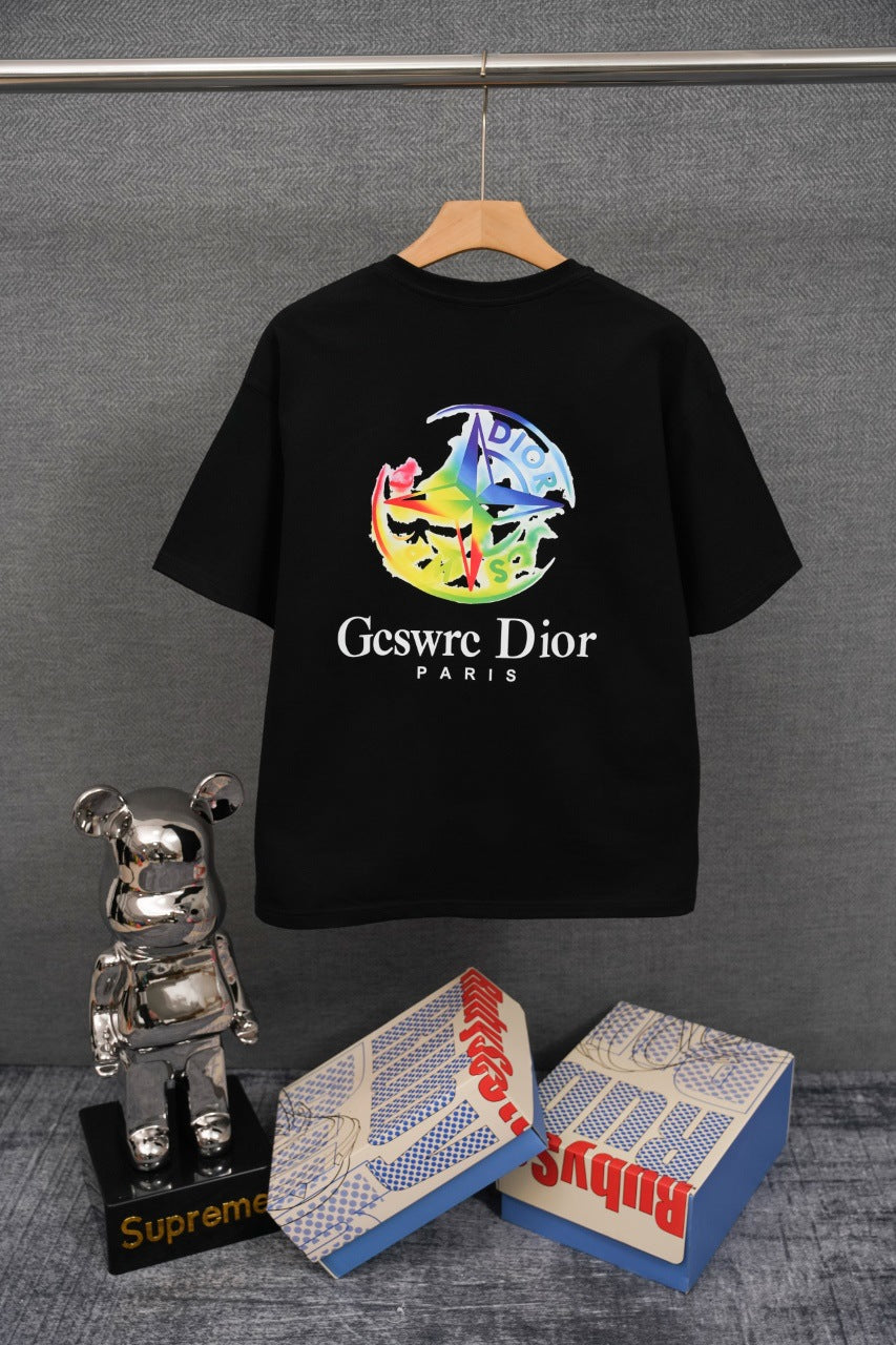 STONE ISLAND Rainbow Compass Back Print T-Shirt Black