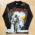 GodSpeed Washed Black Racing Graphic Long Sleeve T-Shirt