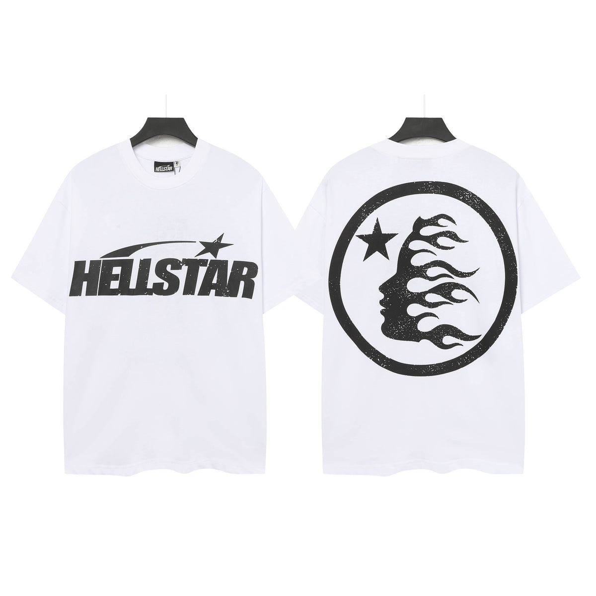 HELLSTAR Classic Logo Graphic T-Shirt – White
