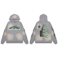 HELLSTAR Green Flame Grey Hoodie