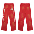 HELLSTAR Logo Print Sweatpants Red Streetwear